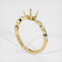 18K Yellow Gold Accent Stones Ring Setting Video