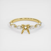 18K Yellow Gold Accent Stones Ring Setting Image