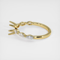 18K Yellow Gold Accent Stones Ring Setting Image