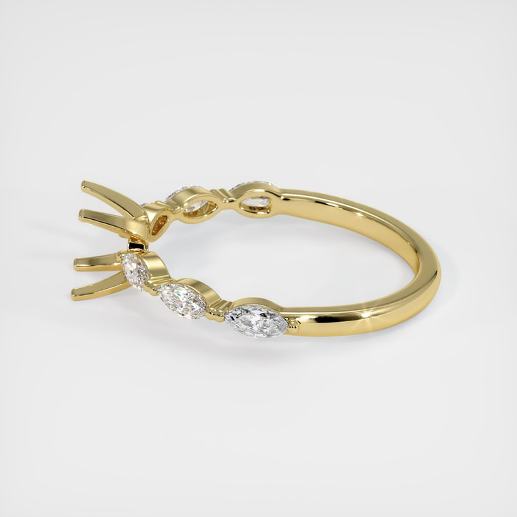 18K Yellow Gold Accent Stones Ring Setting