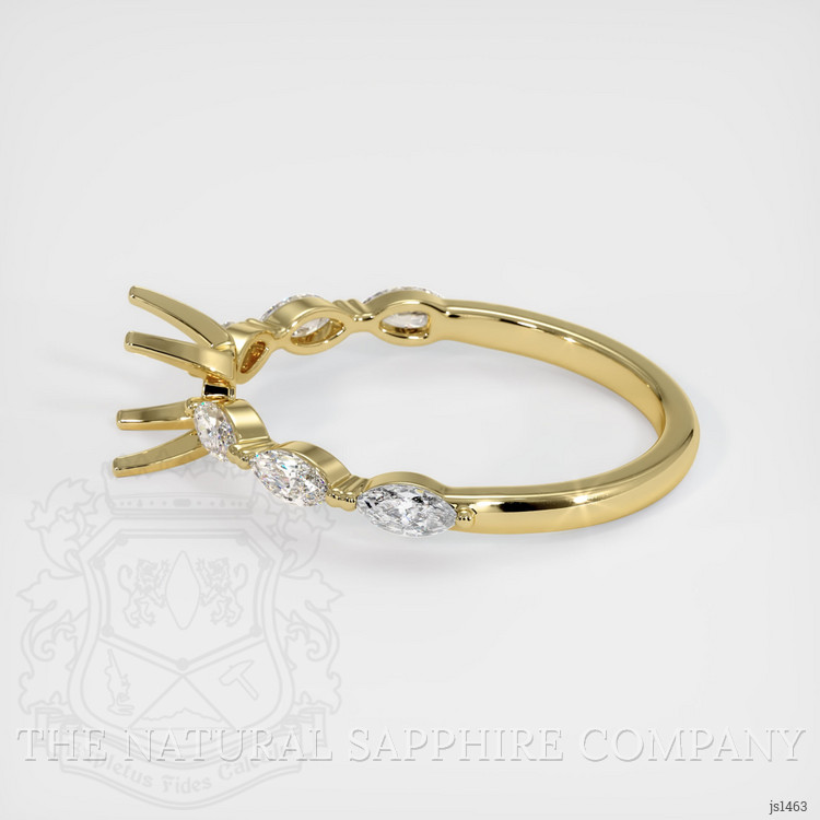 18K Yellow Gold Accent Stones Ring Setting