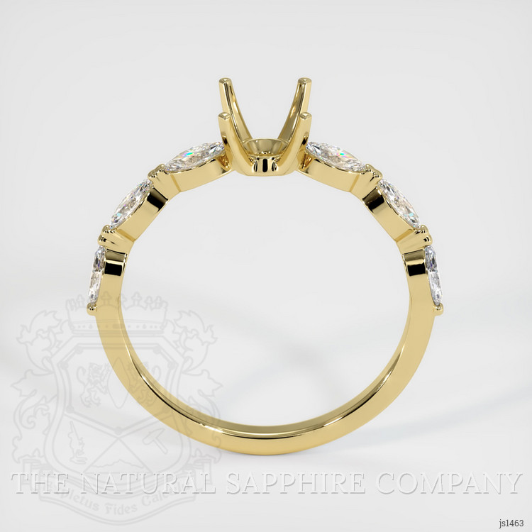 18K Yellow Gold Accent Stones Ring Setting
