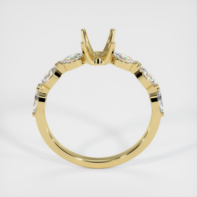 18K Yellow Gold Accent Stones Ring Setting