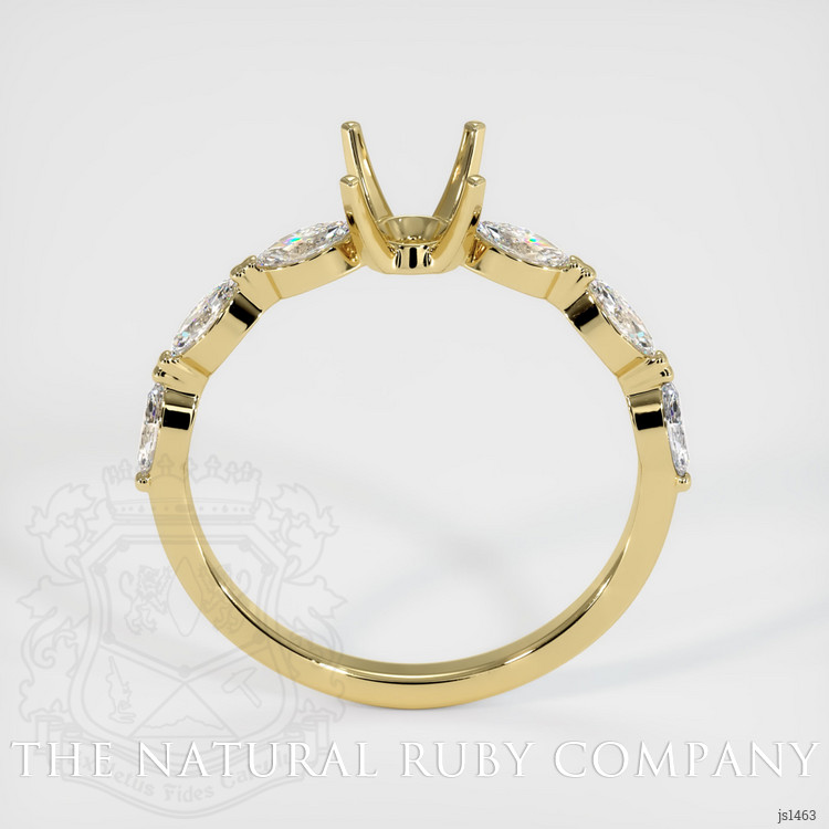18K Yellow Gold Accent Stones Ring Setting