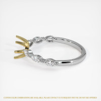 18K Yellow & White Accent Stones Ring Setting Image