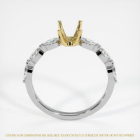 18K Yellow & White Accent Stones Ring Setting Image
