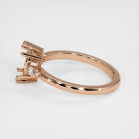 18K Rose Gold Three Stone Ring Setting Image