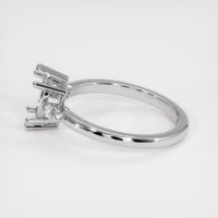 10K White Gold Three Stone Ring Setting Image
