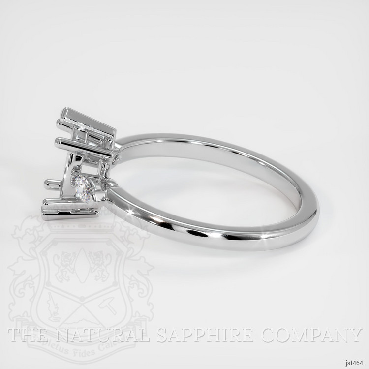 10K White Gold Three Stone Ring Setting