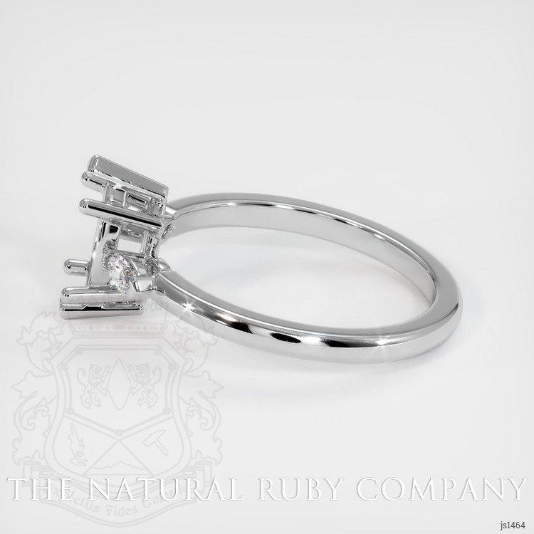 14K White Gold Three Stone Ring Setting