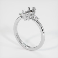 18K White Gold Three Stone Ring Setting Video