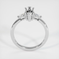 18K White Gold Three Stone Ring Setting Image