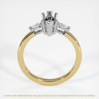 14K White & Yellow Three Stone Ring Setting Image