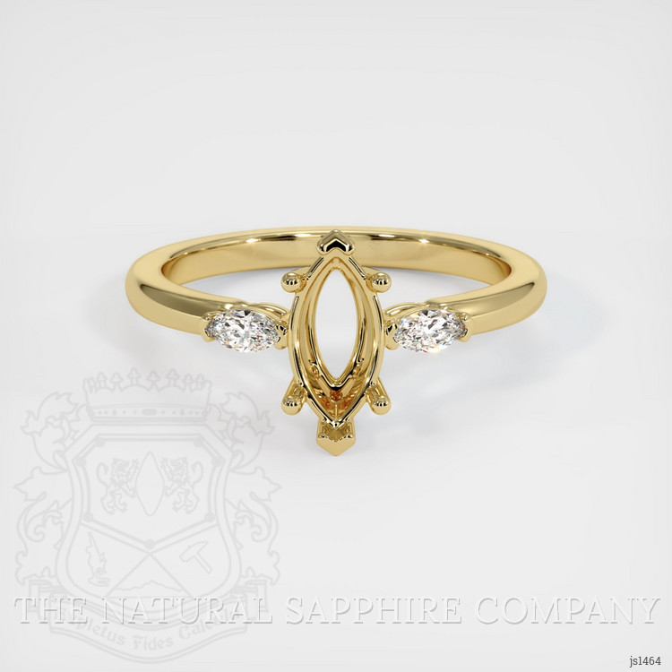 10K Yellow Gold Three Stone Ring Setting