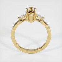 10K Yellow Gold Three Stone Ring Setting Image