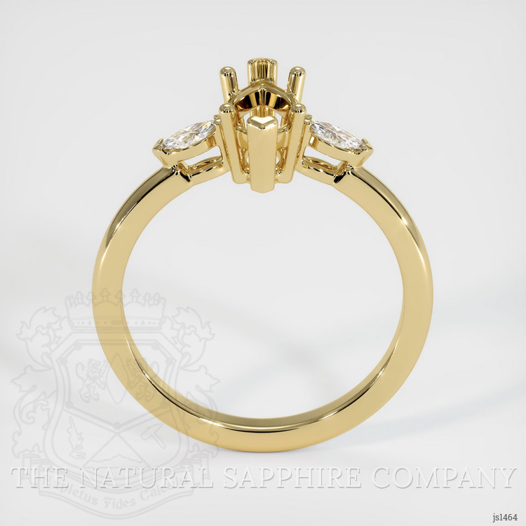 14K Yellow Gold Three Stone Ring Setting