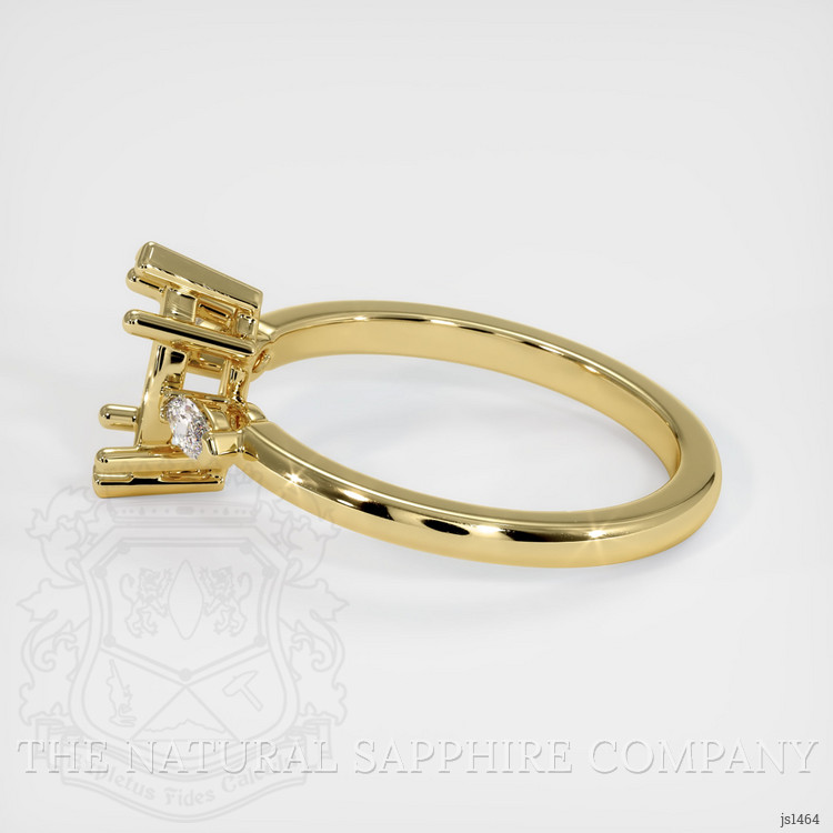 18K Yellow Gold Three Stone Ring Setting