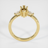 18K Yellow Gold Three Stone Ring Setting Image