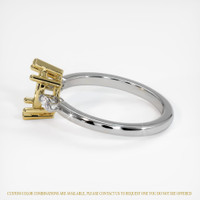 14K Yellow & White Three Stone Ring Setting Image