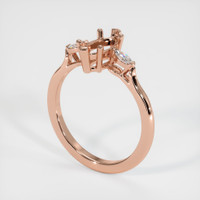 14K Rose Gold Three Stone Ring Setting Video