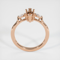 18K Rose Gold Three Stone Ring Setting Image