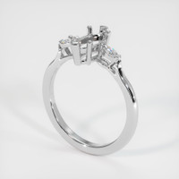 14K White Gold Three Stone Ring Setting Video