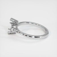 14K White Gold Three Stone Ring Setting Image