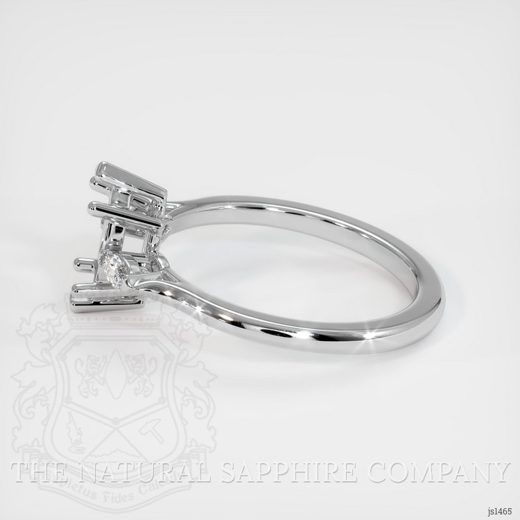 14K White Gold Three Stone Ring Setting