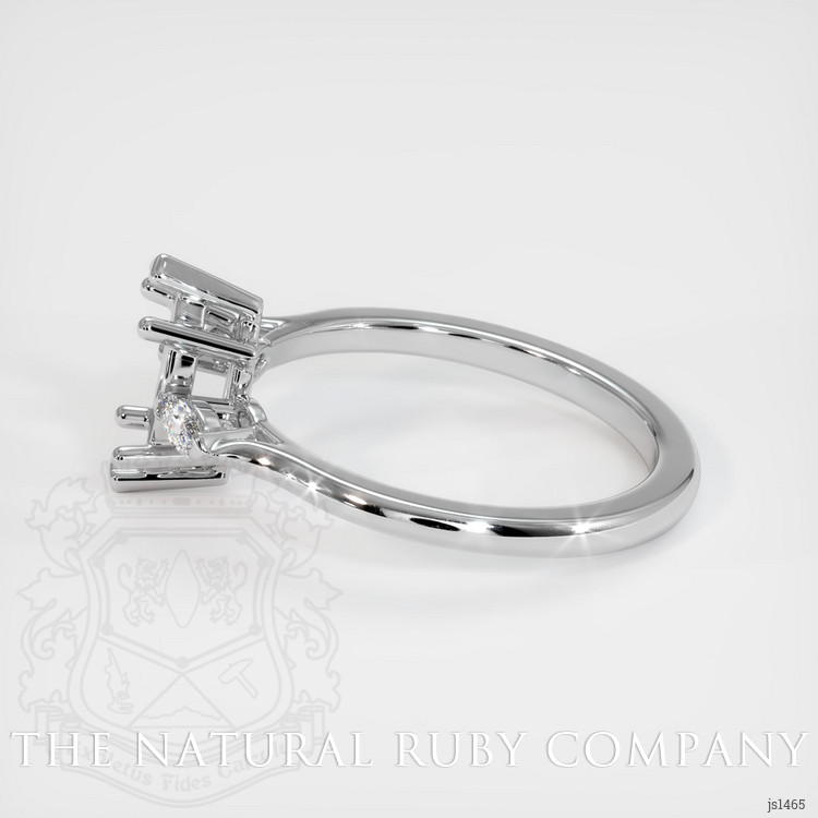 18K White Gold Three Stone Ring Setting