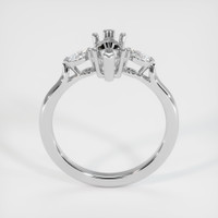 18K White Gold Three Stone Ring Setting Image