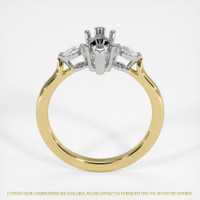 14K White & Yellow Three Stone Ring Setting Image