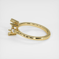 10K Yellow Gold Three Stone Ring Setting Image