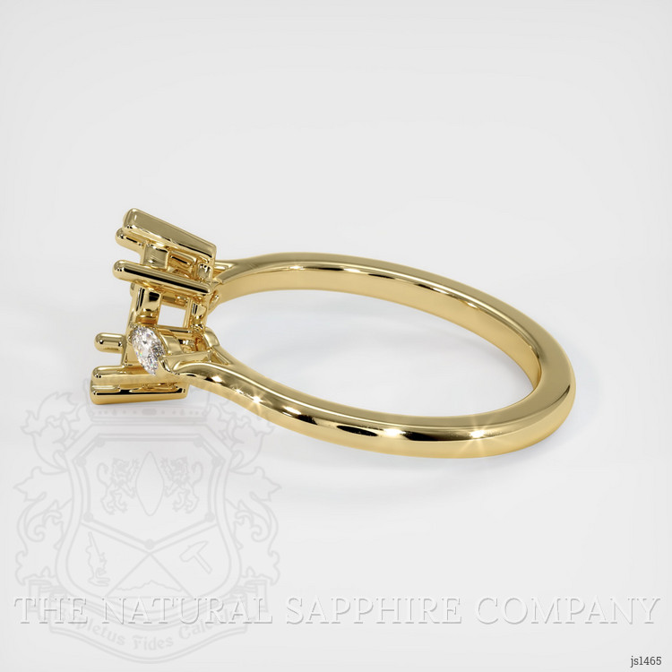 10K Yellow Gold Three Stone Ring Setting