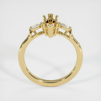 10K Yellow Gold Three Stone Ring Setting Image