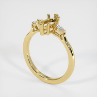18K Yellow Gold Three Stone Ring Setting Video