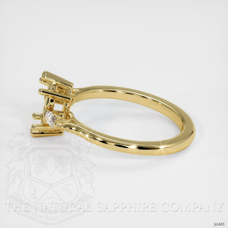18K Yellow Gold Three Stone Ring Setting