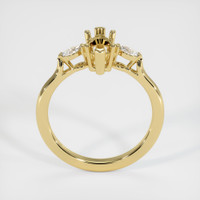 18K Yellow Gold Three Stone Ring Setting Image