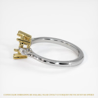 18K Yellow & White Three Stone Ring Setting Image