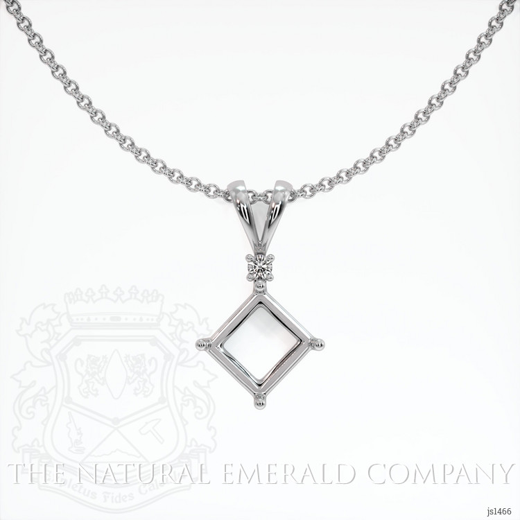 Platinum 950 Accent Stones Pendant Setting