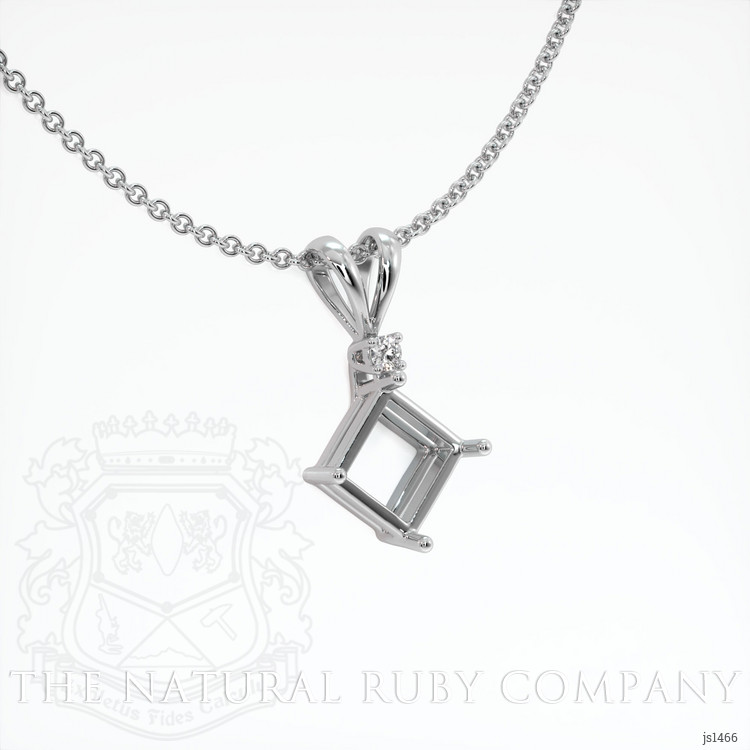 Platinum 950 Accent Stones Pendant Setting