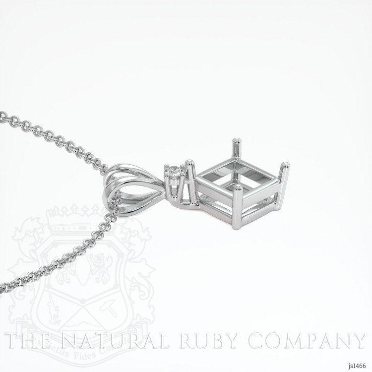 Platinum 950 Accent Stones Pendant Setting