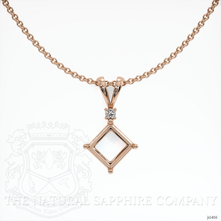 14K Rose Gold Accent Stones Pendant Setting
