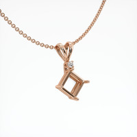 14K Rose Gold Accent Stones Pendant Setting Image