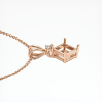 14K Rose Gold Accent Stones Pendant Setting Image