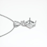 10K White Gold Accent Stones Pendant Setting Image