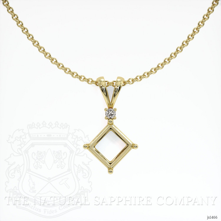 14K Yellow Gold Accent Stones Pendant Setting