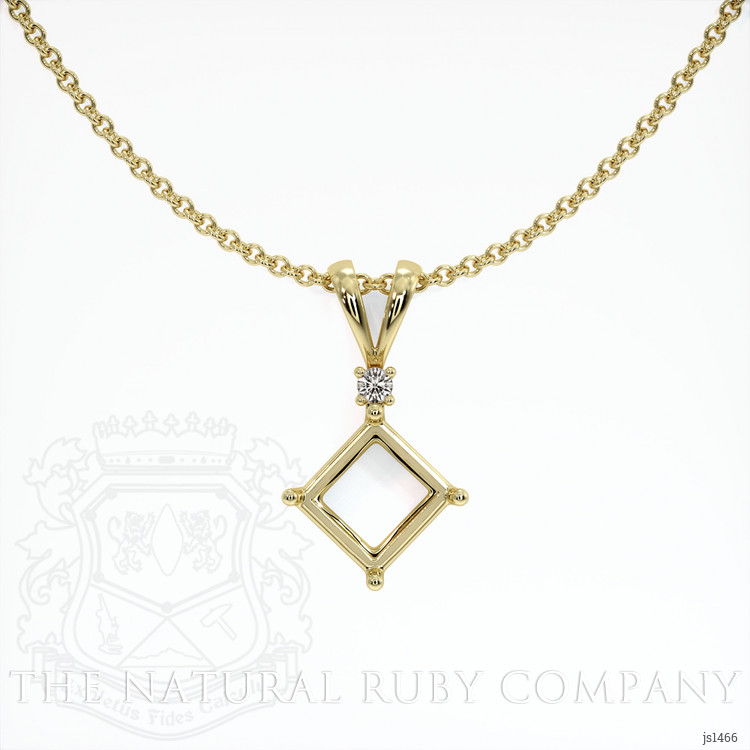 14K Yellow Gold Accent Stones Pendant Setting