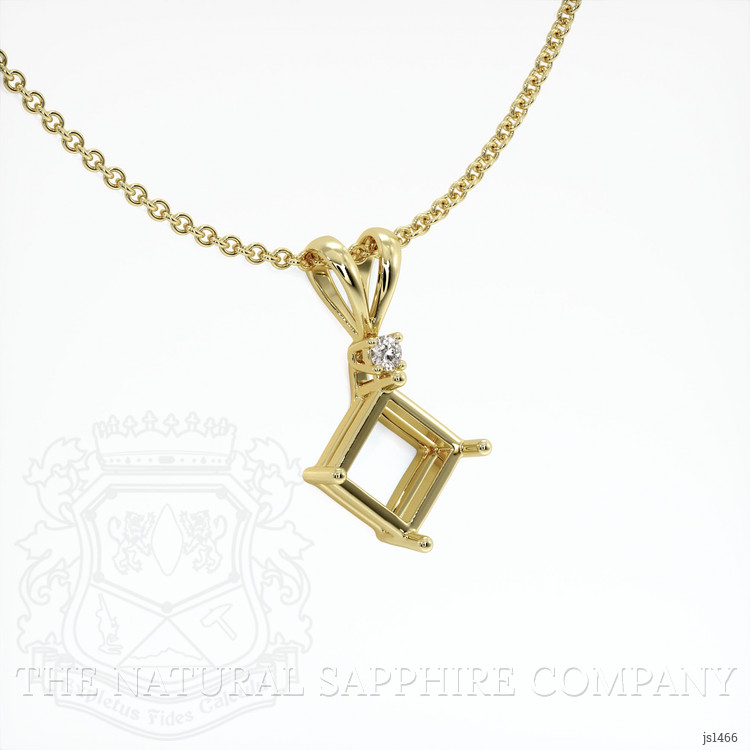 14K Yellow Gold Accent Stones Pendant Setting