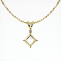 18K Yellow Gold Accent Stones Pendant Setting Video