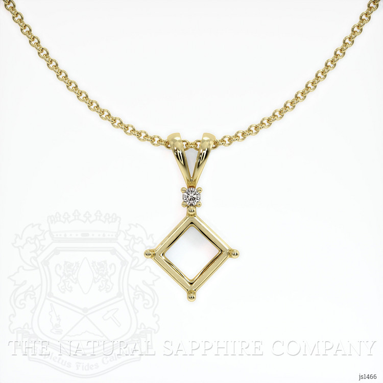 18K Yellow Gold Accent Stones Pendant Setting